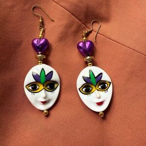 Mardi Gras New Orleans Bold Festive Eclectic Earrings
